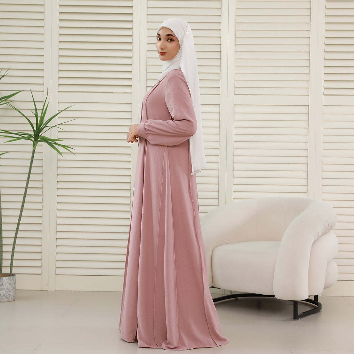 CEY Crinkle Maxi Abaya – Breathable Summer Modest Dress (NCA007)