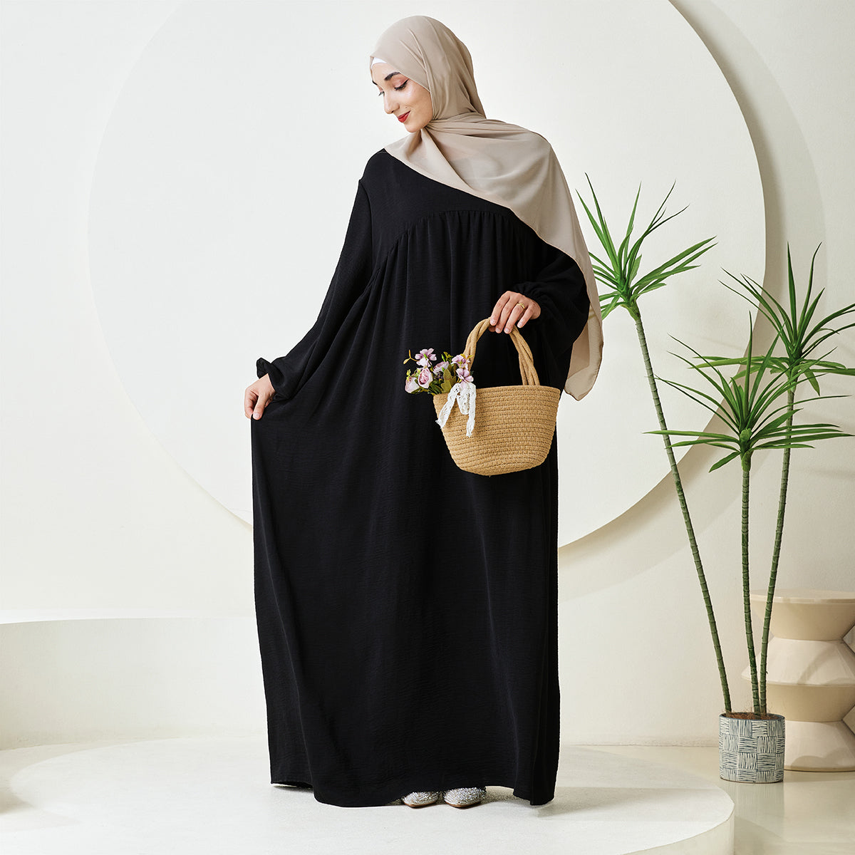 Reversible Abaya Made With Crepe Fabric（NCA004）