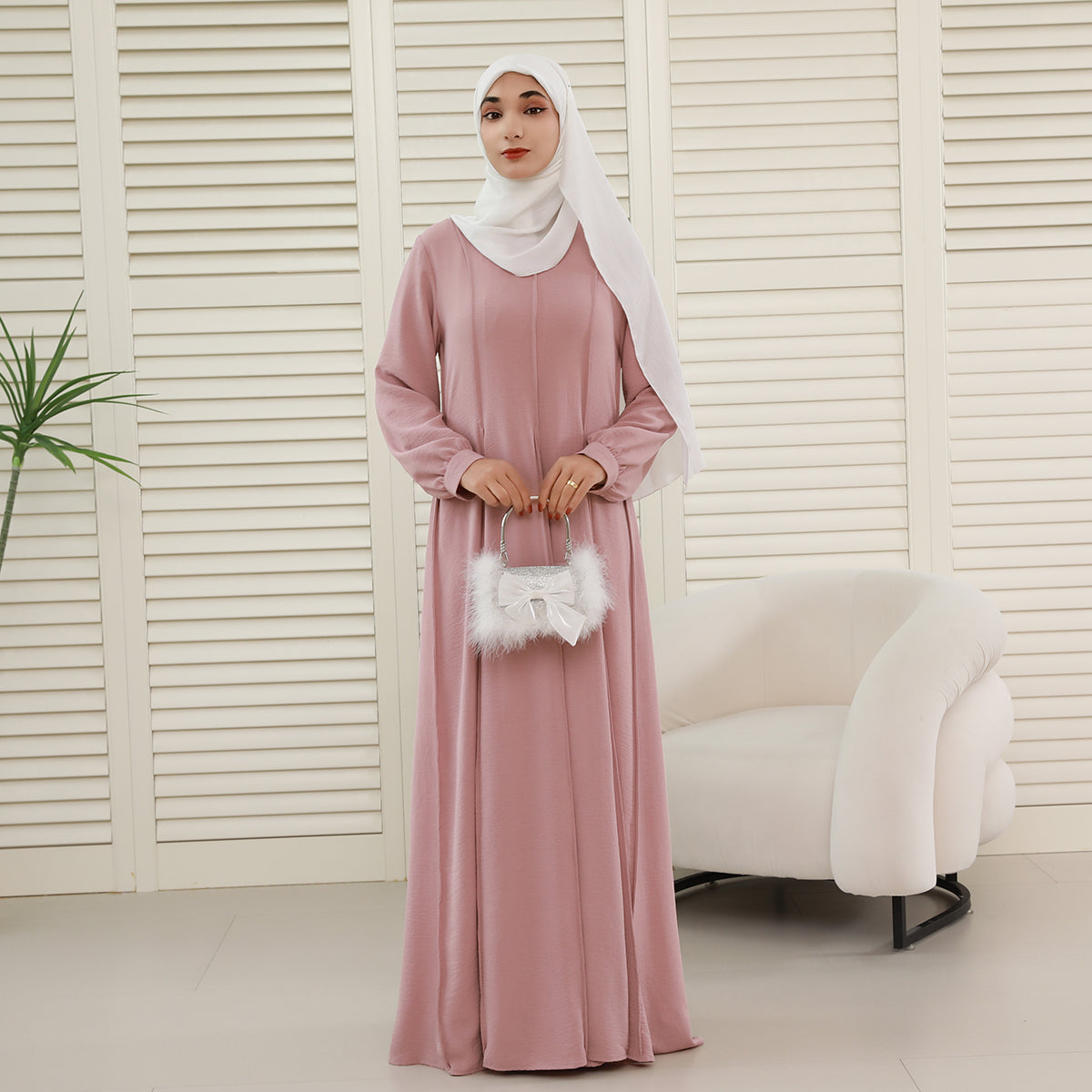 CEY Crinkle Maxi Abaya – Breathable Summer Modest Dress (NCA007)